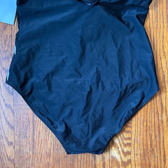 Black and White Diagonal Striped Swimsuit Medium - Picture 7 of 7